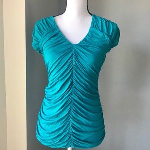 EXPRESS Ruched Turquoise Top - Size “S”